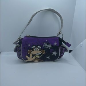 Vintage Y2K Bobbi Jack Mini Purse Purple “ No Cameras Please”